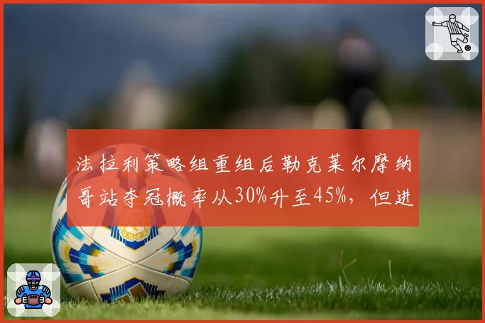 法拉利策略组重组后勒克莱尔摩纳哥站夺冠概率从30%升至45%，但进站仍慢